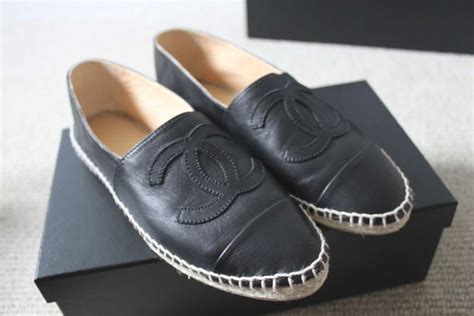 coco chanel shoes espadrilles fake|chanel leather espadrille flats.